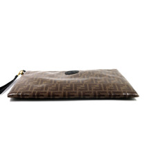 Fendi Pochette Tela Cerata Marrone