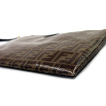 Fendi Pochette Tela Cerata Marrone