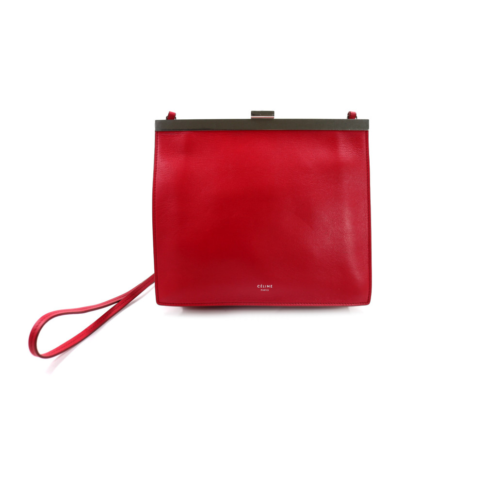 Celine Tracolla Clasp Pelle Fucsia