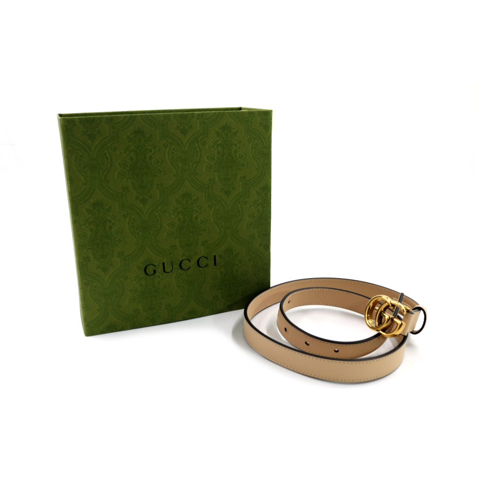 Gucci Cintura Pelle Beige