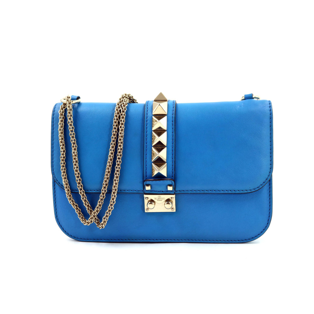 Valentino Glam Rockstud Pelle Blu