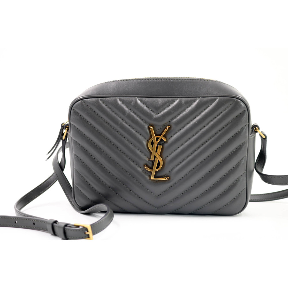 Saint Laurent Camera Bag Pelle Grigia