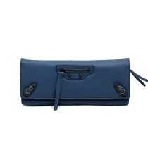 Balenciaga Pochette Leder Avioblau