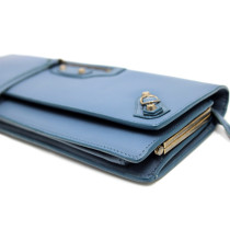 Balenciaga Pochette Leder Avioblau
