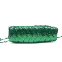 Bottega Veneta Pouch Mini Pelle Verde Metallico