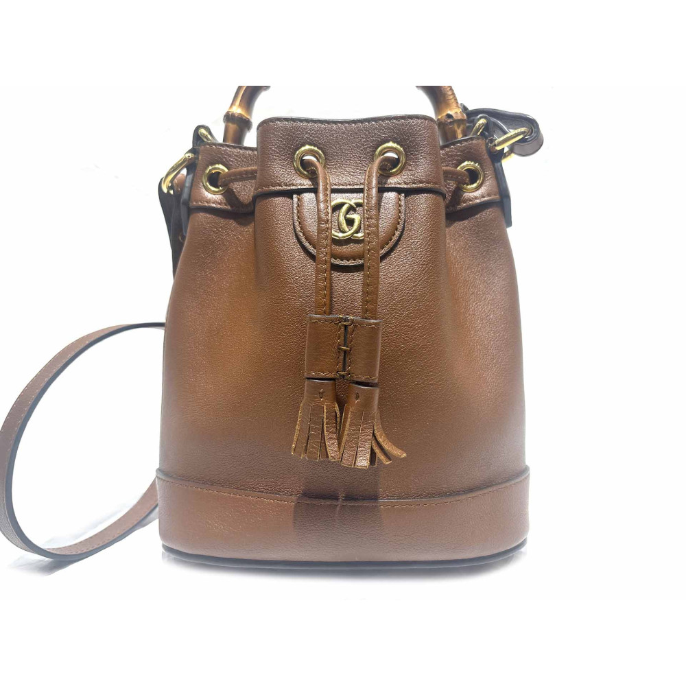 Gucci Secchiello Pelle Marrone