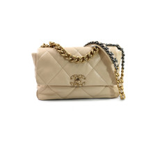 Chanel Tracolla 19 Pelle Beige