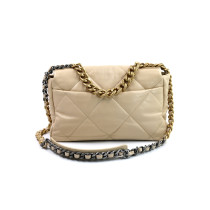 Chanel Tracolla 19 Pelle Beige