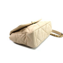 Chanel Tracolla 19 Pelle Beige