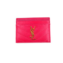 Saint Laurent Portacarte Pelle Fucsia
