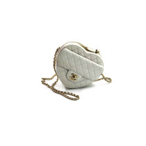 Chanel Pochette Heart Bag Pelle Bianca