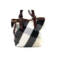 Burberry Tote Tela Grigia e Bianca