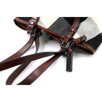 Burberry Tote Tela Grigia e Bianca