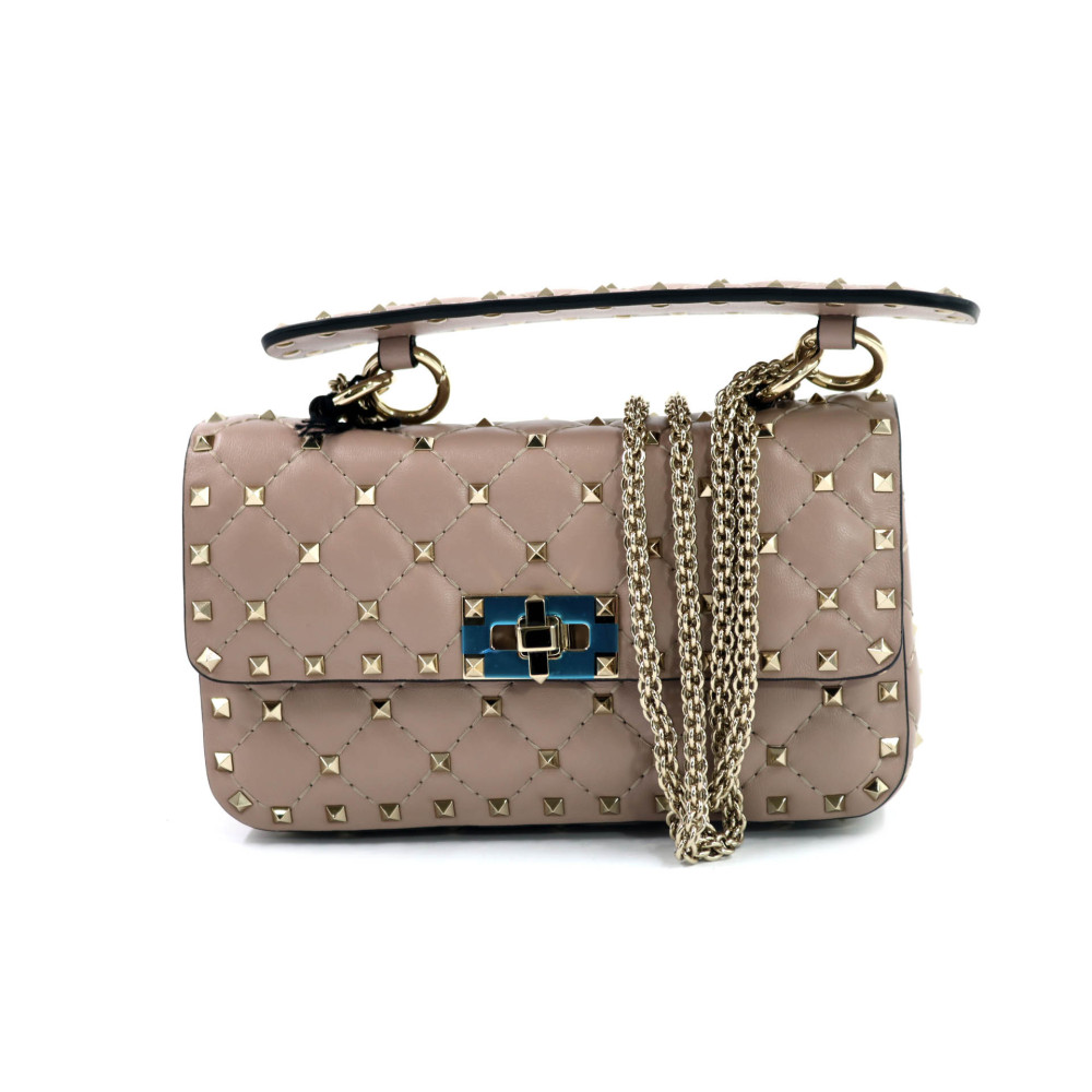 Valentino Spike Small Pelle Nude