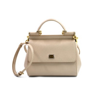Dolce & Gabbana Sicily Small Pelle Beige
