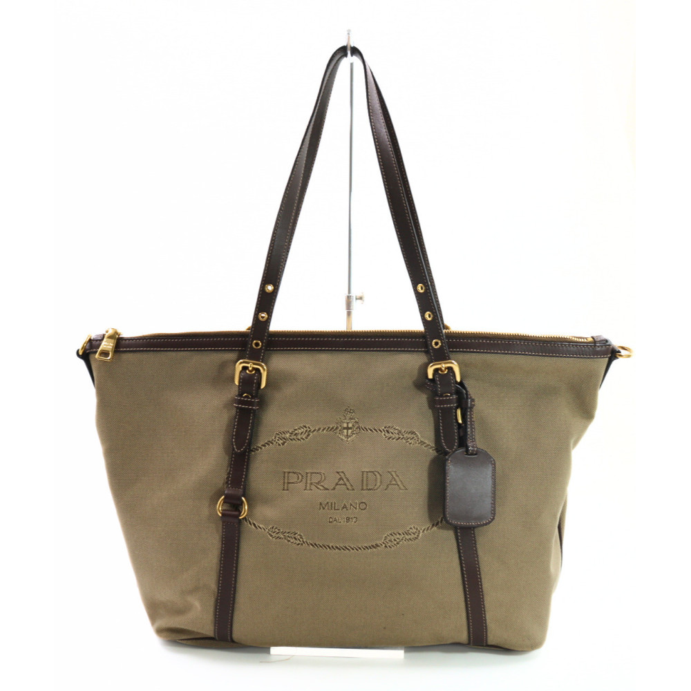 Prada Borsa in Canapa con Logo