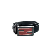Fendi Cintura Pelle Scamosciata Nera