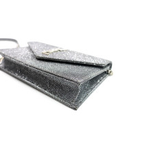 Saint Laurent Pochette Classic Envelope Paillette Argento