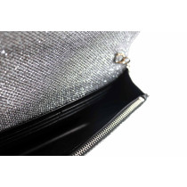 Saint Laurent Pochette Classic Envelope Paillette Argento