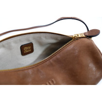 Miu Miu Pouch Pelle Marrone