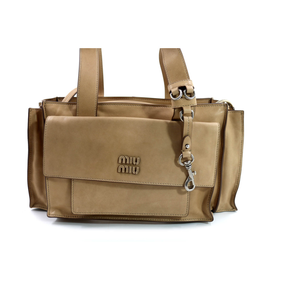 Miu Miu Shopping Utilitaire Pelle Sabbia