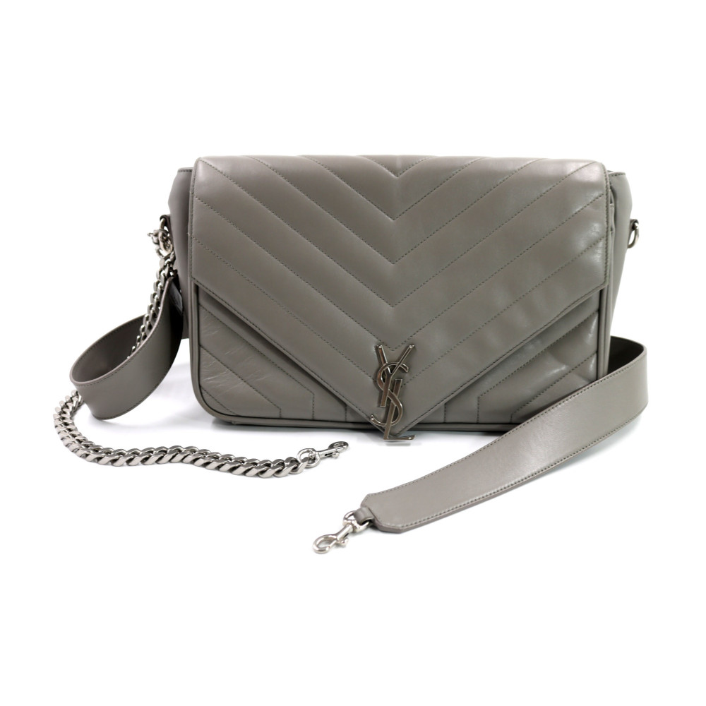 Saint Laurent College Vintage Pelle Grigia