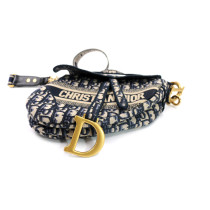 Dior Saddle Tela Oblique Blu