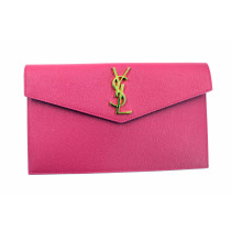 Saint Laurent Uptown Pochette Pelle Fucsia