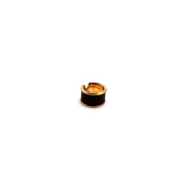 Hermès Bague Métal et Cuir Or et Bordeaux