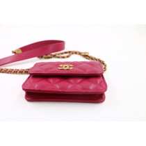 Chanel Wallet On Chain Matelasse Pelle Fucsia
