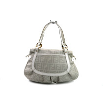 Fendi Tracolla Tela e Pelle Bianca