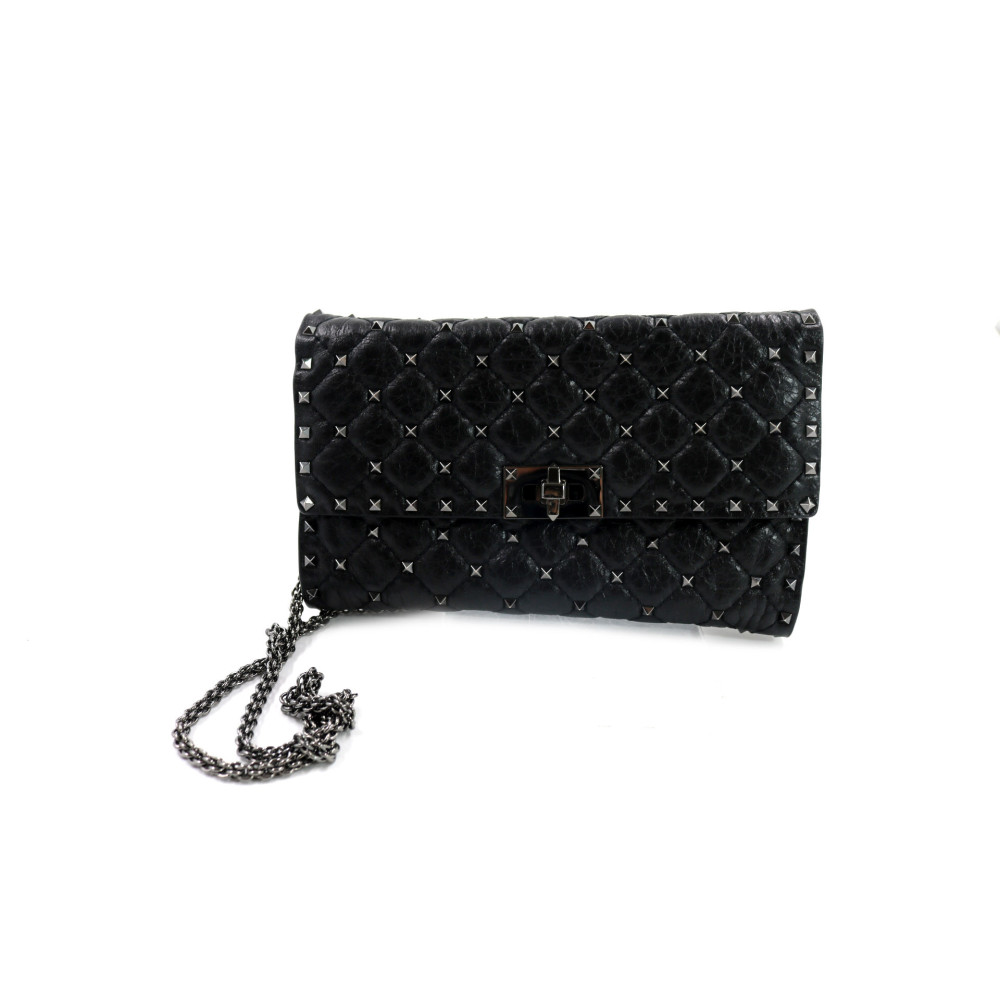 Valentino Spike Tracolla Pelle Nera