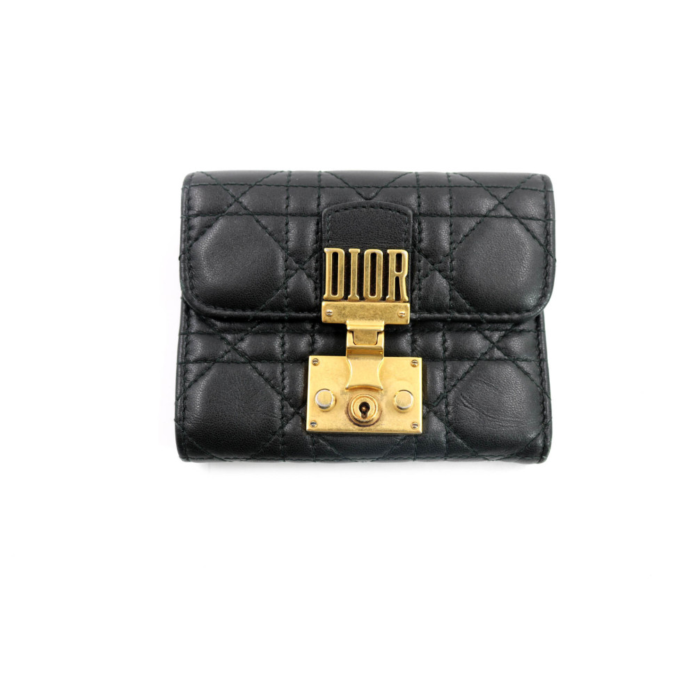 Portefeuille Dior Cuir Noir