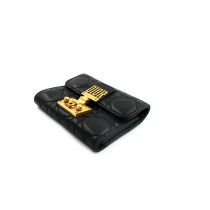 Dior Leder Portemonnaie Schwarz