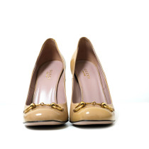 Gucci Decollete Jolene Horsebit Vernis Beige