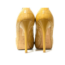 Dior Decollete Canrage Peep Toe Vernis Beige Scuro