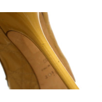 Dior Decollete Canrage Peep Toe Vernis Beige Scuro