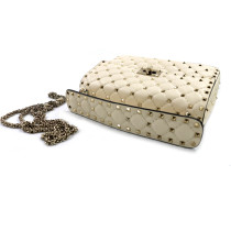 Valentino Spike Media Pelle Light Ivory