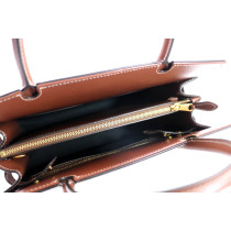 Burberry Title Bag Small Check Marrone