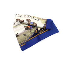 Hermes Foulard Seta Bianca e Azzurra