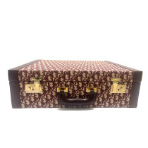 Dior Valise Tissu Jacquard Oblique Bordeaux