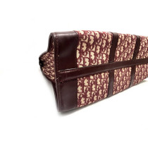 Dior Travel Bag Jacquard Oblique Fabric Bordeaux