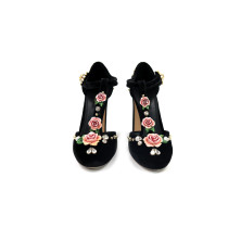 Dolce & Gabbana Sandali Rose Velluto Nero