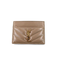 Saint Laurent Kartenetui Cassandre Beige Leder