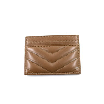 Saint Laurent Card Holder Cassandre Beige Leather