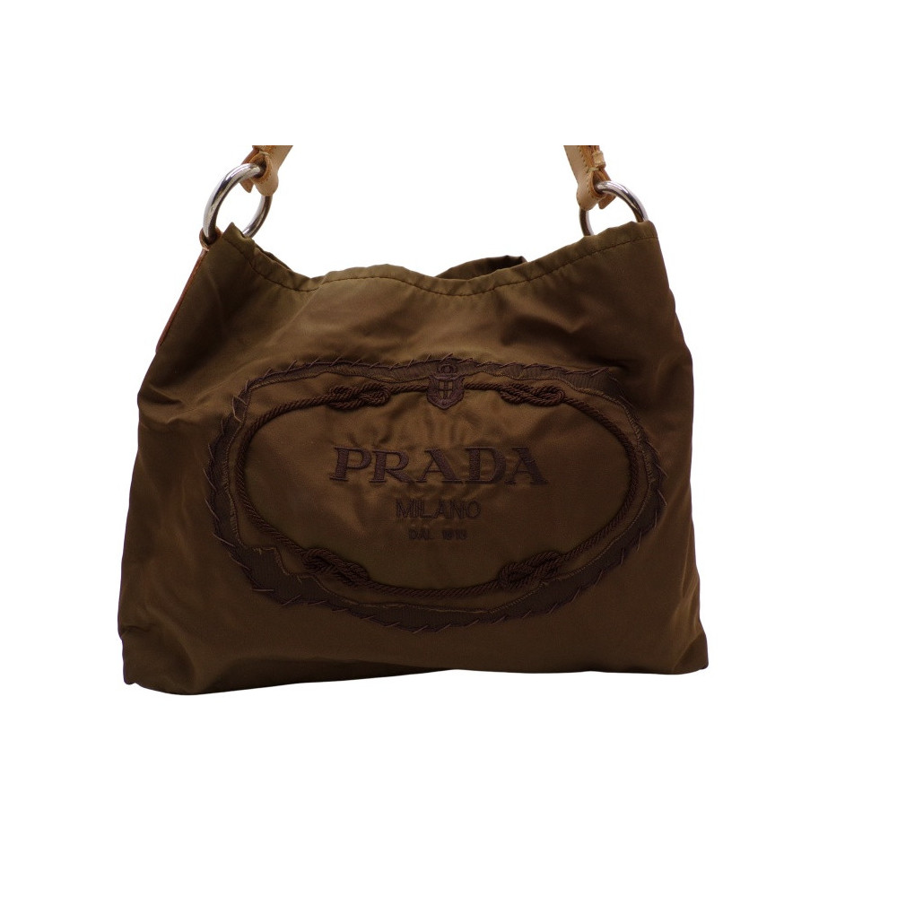 Prada Shopping Tela Marrone