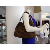 Prada Shopping Tela Marrone