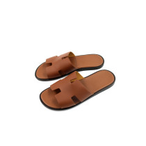 Hermes Ciabatte Uomo Izimir Pelle Marrone