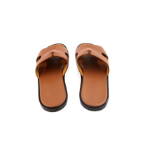 Hermes Ciabatte Uomo Izimir Pelle Marrone