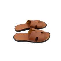 Hermès Tongs Homme Izimir Cuir Marron